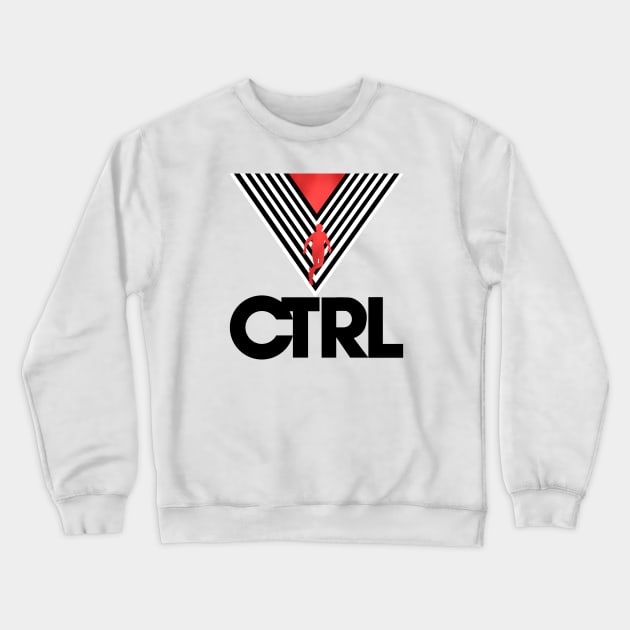 Control (White) Crewneck Sweatshirt by aparttimeturtle